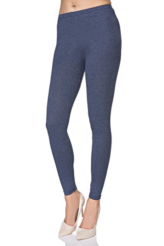 MITAAMI - Damen Leggings - lang & super weich - bequem - auch in Übergrößen - P25 - Denim - 50 von MITAAMI
