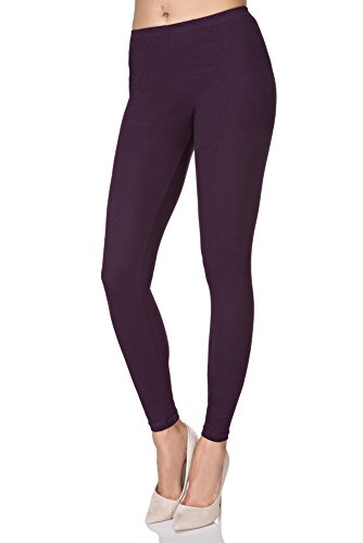 MITAAMI - Damen Leggings - lang & super weich - bequem - auch in Übergrößen - P25 - Pflaume - 48 von MITAAMI