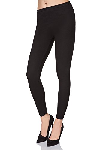 MITAAMI - Damen Leggings - lang & super weich - bequem - auch in Übergrößen - P25 - Schwarz - 48 von MITAAMI