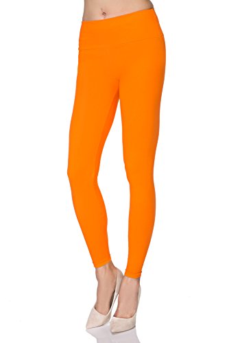 MITAAMI - Damen Leggings mit hohem Bund - Schlankmacher-Effekt - breiter Bund für einen flachen Bauch - Orange - 44 MITAAMI - Damen Leggings mit hohem Bund - Schlankmacher-Effekt - breiter Bund für einen flachen Bauch - Orange - 44 von MITAAMI