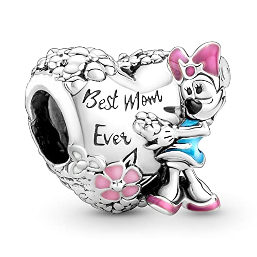 MITSOKU Herz Cartoon Maus Beste Mutter Charm Pulsera de mujer Collar de plata 925 Joyería Navidad, Cumpleaños, Halloween Regalo para niñas von MITSOKU