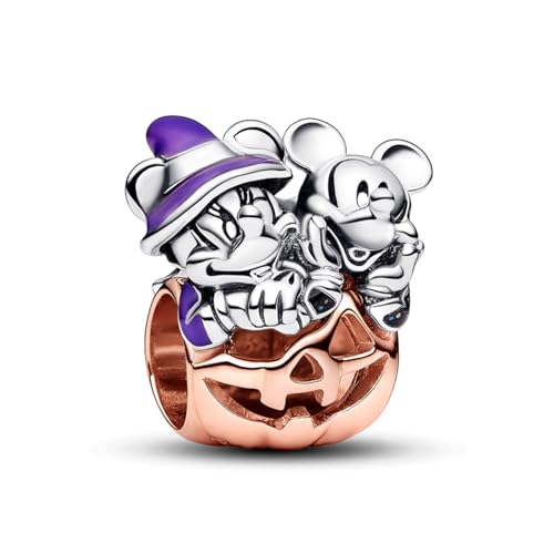 MITSOKU Cartoon-Ratte Mouse Halloween-Kürbis Charm 925 Sterling Silber Frauen Armband Halskette Weihnachten Anhänger Valentinstag Muttertag Mädchen Geschenk von MITSOKU