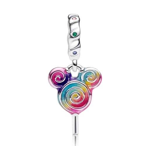 MITSOKU Regenbogen-Lollipop Charm for 925 Sterling Silver für Frauen Armbänder & Halsketten Dangle Anhänger für Weihnachten Valentinstag Muttertag Schmuck Geschenke für Mädchen von MITSOKU