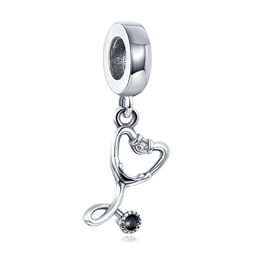 MITSOKU Stethoskop Charm 925 Sterling Silber Frauen Armband Halskette Weihnachten Anhänger Valentinstag Muttertag Mädchen Geschenk von MITSOKU