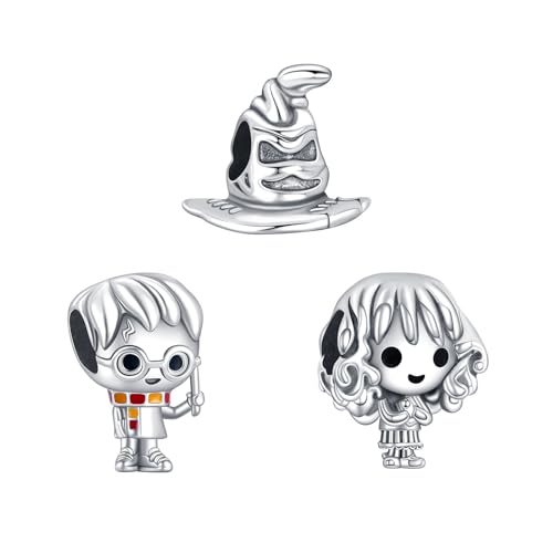 MITSOKU Zauberer-Hut Zauberer-Junge Zauberer-Mädchen Charm 925 Sterling Silber Frauen Armband Halskette Weihnachten Anhänger Valentinstag Muttertag Geschenk von MITSOKU