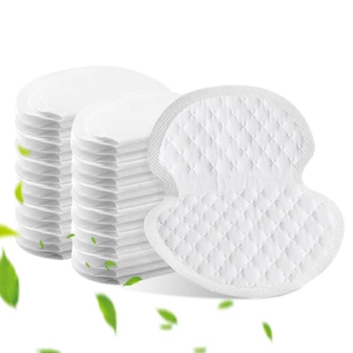 100 Stück Selbstklebend Achselpads, Unsichtbare Schweißpads, Achselpads Damen Und Herren, Baumwolle Achsel Schweiß Pads, Absorbing Vor Schweißflecken, Unsichtbar von MIUUIPI