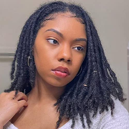 Loc Extension Human Hair 0,6 cm Width 8 Inch 10 Strands Natural Black Full Handmade Permanent Locs Can Be Dyed and Bleached for Women Men Kids Dreadlock Extensions Real Human Hair von MIUULAAR