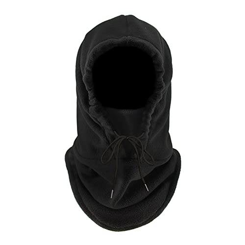 MIVAIUN Sturmhaube, Thermo-Fleece-Kapuze, Schwarz Balaclava, Winter Gesichtsmaske für Herren Damen, Verstellbare Skimaske, Gesichtsmaske Warm, Multifunktional Motorradmaske, Einheitsgröße (Schwarze) von MIVAIUN