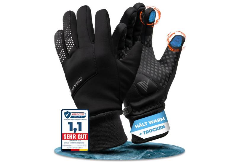 MIVELO Fahrradhandschuhe warme Winterhandschuhe wasserfest winddicht mit Touchscreen Funktion von MIVELO