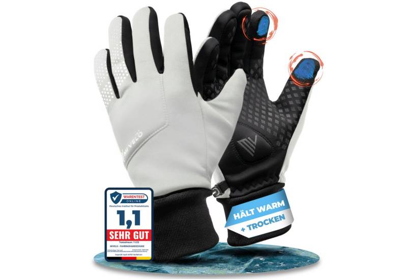 MIVELO Fahrradhandschuhe warme Winterhandschuhe wasserfest winddicht mit Touchscreen Funktion von MIVELO