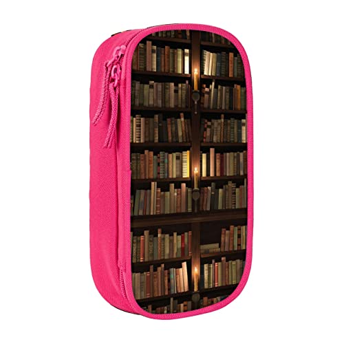 MIWOIE Bibliothek Bücherregal Buch Federmäppchen Tragbar Federmäppchen Büro, rose, Einheitsgröße, Lässiger Tagesrucksack von MIWOIE