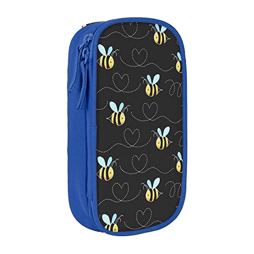 MIWOIE Bumble Bees Federmäppchen Tragbar Federmäppchen Büro, blau, Einheitsgröße, Lässiger Tagesrucksack von MIWOIE