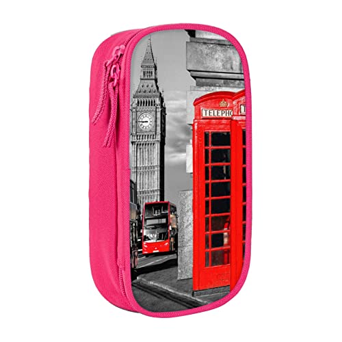 MIWOIE England UK Retro London Telefon Federmäppchen Federmäppchen Federmäppchen Tragbare Federmäppchen Büro, rose, Einheitsgröße, Lässiger Tagesrucksack von MIWOIE