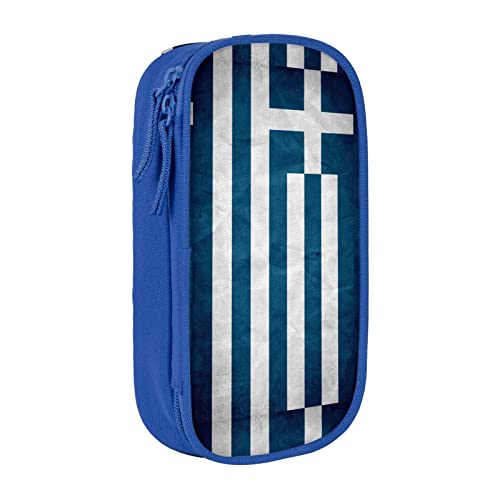 MIWOIE Federmäppchen mit griechischer Flagge, Federmäppchen, tragbar, Büro., blau, Einheitsgröße, Lässiger Tagesrucksack von MIWOIE