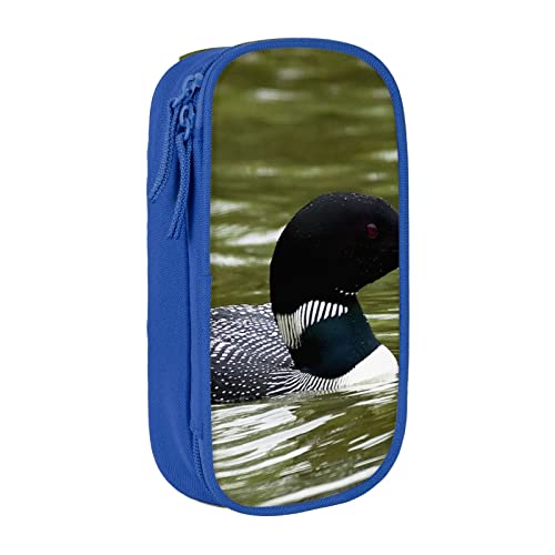 MIWOIE Loon Nature Birds Federmäppchen Tragbar Federmäppchen Büro, blau, Einheitsgröße, Lässiger Tagesrucksack von MIWOIE