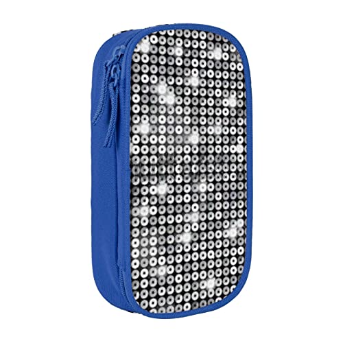 MIWOIE Silberne Pailletten Glitzermuster Federmäppchen Tragbare Federmäppchen Büro, blau, Einheitsgröße, Lässiger Tagesrucksack von MIWOIE