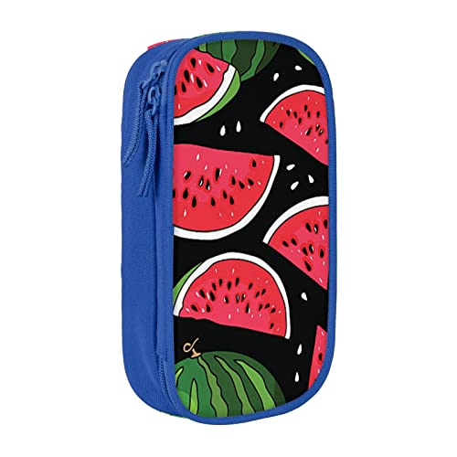 MIWOIE Wassermelone Federmäppchen Tragbar Federmäppchen Büro, blau, Einheitsgröße, Lässiger Tagesrucksack von MIWOIE