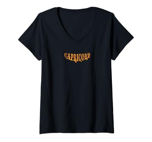 Damen Capricorn Geschenk Sternzeichen Dezember Geburtstag Januar Astrologie T-Shirt mit V-Ausschnitt Damen Capricorn Geschenk Sternzeichen Dezember Geburtstag Januar Astrologie T-Shirt mit V-Ausschnitt von MIXED MEDIA SUN SIGN ASTROLOGY GIFTS