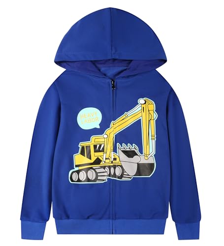 MIXIDON Kinder Kapuzen Jungen Pullover Dinosaurier Reißverschluss Sweat Shirt Kopfbedeckung Jacke, Muster 7, 2 Jahre von MIXIDON