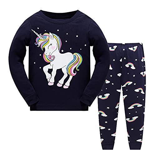 MIXIDON Mädchen Schlafanzu Baumwolle Kinder Langarm Pyjama 98 104 110 116 122 128 134 140 146,Pattern 2, 6 Jahre MIXIDON Mädchen Schlafanzu Baumwolle Kinder Langarm Pyjama 98 104 110 116 122 128 134 140 146,Pattern 2, 6 Jahre von MIXIDON