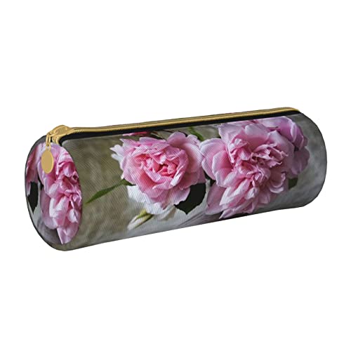 MIXMEY Pretty Roses Federmäppchen, Leder, Federmäppchen und Kosmetiktasche, Schreibwaren-Tasche, weiß, Einheitsgröße, Kosmetikkoffer von MIXMEY