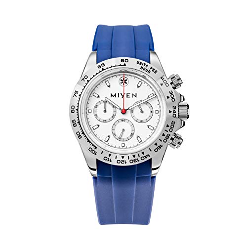 MIYEN MUNICH Voyager Herren Uhr - Chronograph mit Miyota Quarz Präzisionslaufwerk Saphirglas & Tachymeter Funktion – Silber Uhr Herren MIYEN MUNICH Voyager Herren Uhr - Chronograph mit Miyota Quarz Präzisionslaufwerk Saphirglas & Tachymeter Funktion – Silber Uhr Herren von MIYEN MUNICH