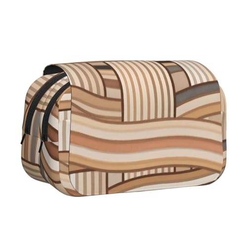 MIYMIYN Federmäppchen mit doppelter Klappe, recycelbares Oxford-Gewebe, modische Kunstdrucke, für 50 Stifte, Schul- und Künstlerbedarf, Fashion Prints L, modisch von MIYMIYN