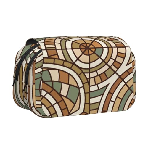 MIYMIYN Federmäppchen mit doppelter Klappe, recycelbares Oxford-Gewebe, modische Kunstdrucke, für 50 Stifte, Schul- und Künstlerbedarf, Fashion Prints N, modisch von MIYMIYN