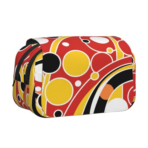 MIYMIYN Federmäppchen mit doppelter Klappe, recycelbares Oxford-Gewebe, modische Kunstdrucke, für 50 Stifte, Schul- und Künstlerbedarf, Fashion Prints P, modisch von MIYMIYN