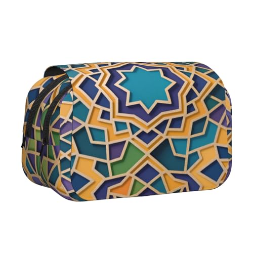 MIYMIYN Federmäppchen mit doppelter Klappe, recycelbares Oxford-Gewebe, modische Kunstdrucke, für 50 Stifte, Schul- und Künstlerbedarf, Fashion Prints V, modisch von MIYMIYN