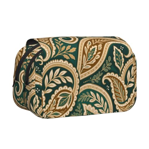 MIYMIYN Federmäppchen mit doppelter Klappe, recycelbares Oxford-Gewebe, modische Kunstdrucke, für 50 Stifte, Schul- und Künstlerbedarf, Luxuriöse Blumen, modisch von MIYMIYN