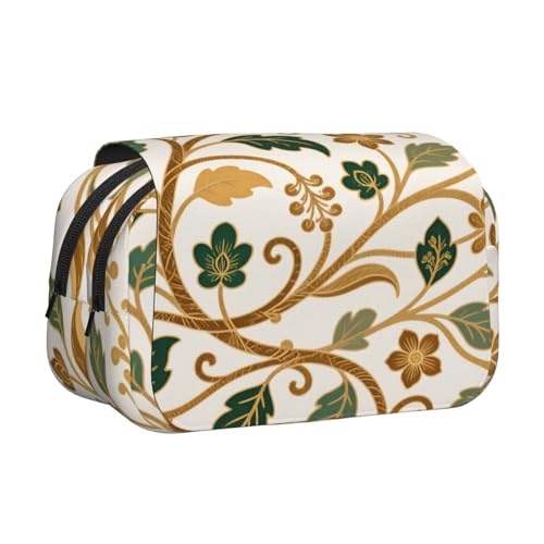 MIYMIYN Federmäppchen mit doppelter Klappe, recycelbares Oxford-Gewebe, modische Kunstdrucke, für 50 Stifte, Schul- und Künstlerbedarf, blumen, modisch von MIYMIYN