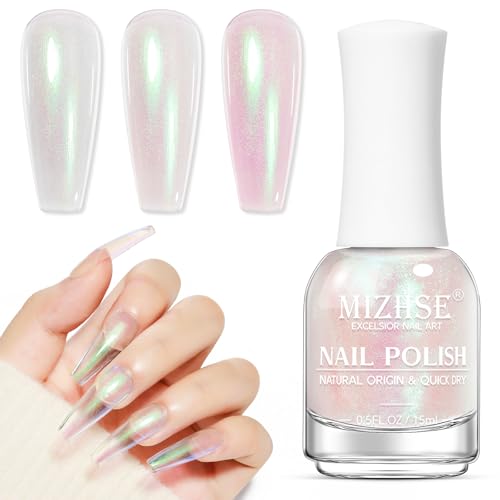 MIZHSE Nail Polish,Shimmer Nagellack Schnelltrocknend Oil Based Ohne UV Lampe Nail Polish Nageldesign DIY zu Hause Salon MIZHSE Nail Polish,Shimmer Nagellack Schnelltrocknend Oil Based Ohne UV Lampe Nail Polish Nageldesign DIY zu Hause Salon von MIZHSE