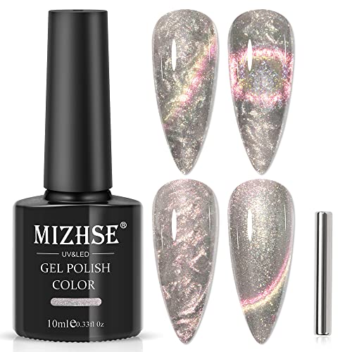 MIZHSE Shell Effect UV Nagellack, Reflektierend Shell Glänzend Effekten Magnetisch UV Gel Nail Polish mit 1*Magnet 10ml 1PC von MIZHSE