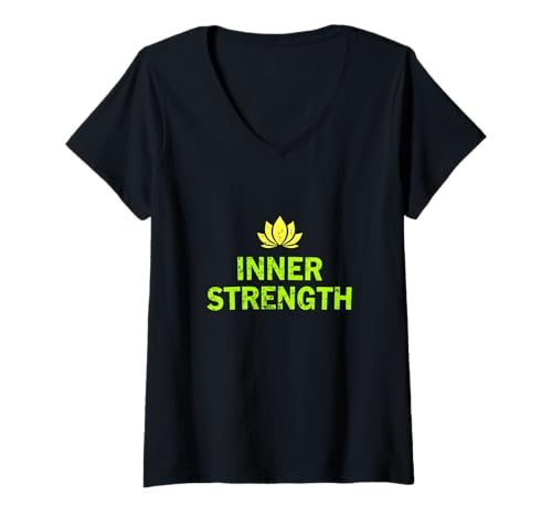 Damen Innere Kraft T-Shirt mit V-Ausschnitt Damen Innere Kraft T-Shirt mit V-Ausschnitt von MInn