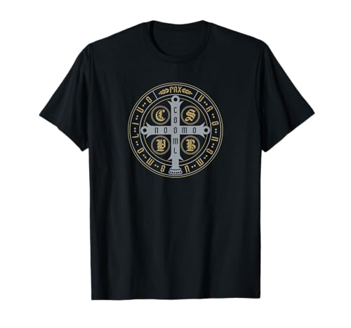 St. Benedikt Medaille katholischer Schutzpatron St T-Shirt St. Benedikt Medaille katholischer Schutzpatron St T-Shirt von MJ Sacred Art
