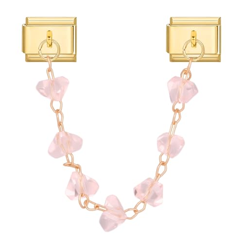 MJARTORIA Italian Charm Bracelet Charms Gold Anhänger Abnehmbar 9mm Edelstahl Module für Italienische Armband Glieder Charms Armbänder Geschenk für Damen Mädchen von MJARTORIA