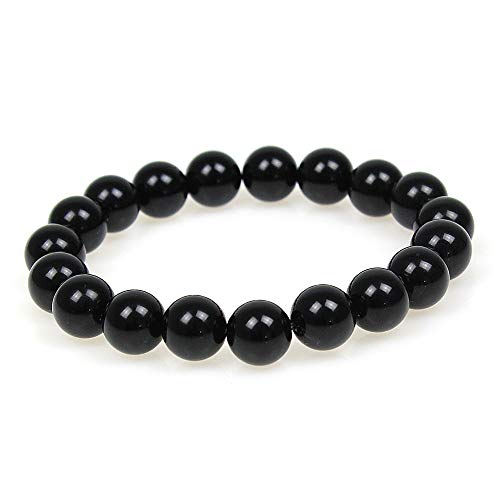 MJDCB Natürlich Edelstein Obsidian Perlenarmbänder 10mm Chakra Steine Armband von MJDCB