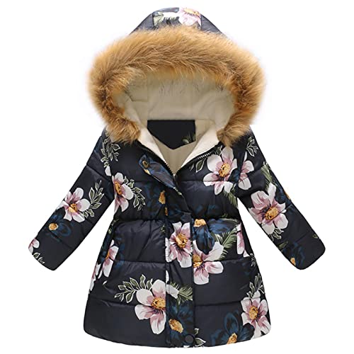 Baby Kinder Winterjacke Junge Mädchen Warm Winterjacke Kindermantel Baby Niedlich Kinderjacke Mantel mit Kapuze Winddichte Steppjacke Weich Plüschjacke Outfits, 3-7 Jahre von MJGkhiy