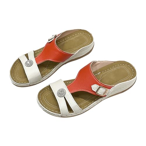 Damen Sommer Orthopädische Hausschuhe Bequeme Offene Vorne Schuhe Orthopädische Leichte Rutschfeste Hausschuhe Haus Meer Strand Hausschuhe Mit Keilabsatz Breite Pflanze Mode Slip-On Angebote Daily von MJGkhiy