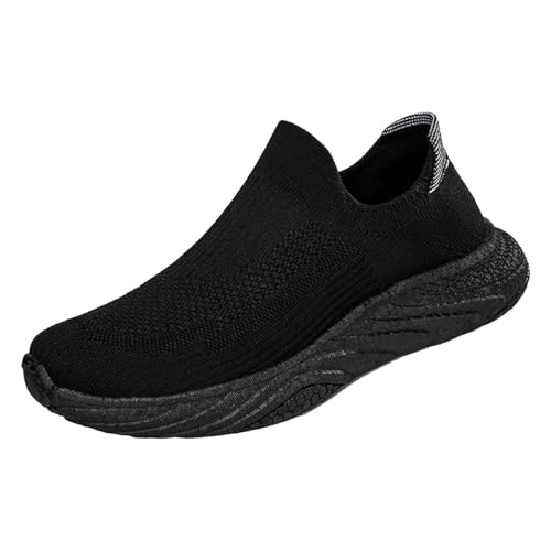 MJGkhiy Herrenschuhe Weiße Sneakers Bequeme Fitnessstudio Turnschuhe Tennis Basketballschuhe Leichte Arbeitsschuhe Walkingschuhe Rutschfeste Sportschuhe Fitness Atmungsaktiv Laufschuhe, Schwarz , 39 von MJGkhiy