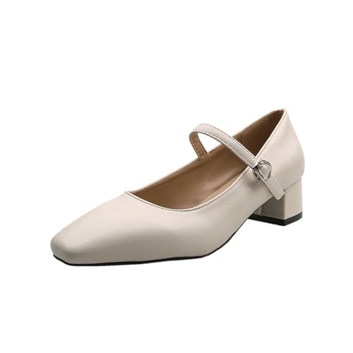 MJGkhiy Mary Janes Damen Pumps mit Riemchen Chunky High Heel Kleid Schuhe Dirndl Schuhe Oktoberfest Elegant Trachtenschuhe Absatzschuhe mit Absatz Bequem Damenschuhe Highheels Ballerina von MJGkhiy