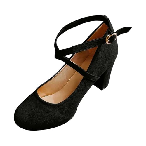 MJGkhiy Pumps Damen Breite Füße Schuhe Elegant Absatzschuhe Blockabsatz Hochzeitsschuhe Sommer Tanzschuhe Bequem Damenschuhe Halbschuhe Highheels Trachtenschuhe Für Riemchen Dirndl von MJGkhiy