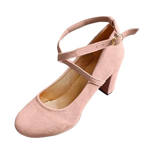 MJGkhiy Pumps Damen Breite Füße Schuhe Elegant Absatzschuhe Blockabsatz Hochzeitsschuhe Sommer Tanzschuhe Bequem Damenschuhe Halbschuhe Highheels Trachtenschuhe Für Riemchen Dirndl von MJGkhiy