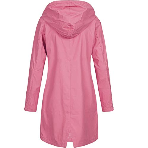 MJGkhiy Ripstop Regenjacke Damen Softshelljacke Damen Trekking Winddichte Jacke mit Reißverschlusstaschen Wasserdicht Regendicht Lange Jacke Winddicht Belüftete Jacke Wasserdicht Leichte, A3, 54 von MJGkhiy