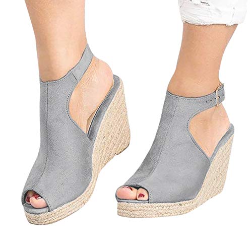 MJGkhiy Sandalen Damen Sommer Elegant Abend Party Braut Schuhe Plateau High Heels Pumps mit Riemchen Blockabsatz Strass Bohemia Sandalen von MJGkhiy