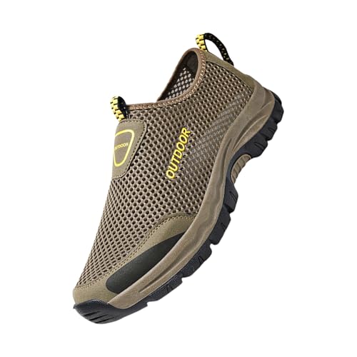 MJGkhiy Schuhe Herren Sneakers Angebot Outdoor Trekking Basketballschuhe Jogging Sportschuhe Atmungsaktive Turnschuhe Fitnessstudio Bequeme Arbeitsschuhe Fitness Leichte Laufschuhe, braun, 47 EU von MJGkhiy
