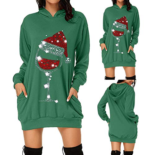 MJGkhiy Weihnachtspullover Damen Große Größen Lauschig Weihnachtsdruck Winter Weihnachtspullover Damen Ugly Shirt Weihnachtspullover Partnerlook von MJGkhiy