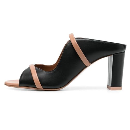 MJIASIAWA Blockabsatz Mule Peep Toe Damen Sommer Pantoffeln Mode Hausschuhe Pantoffeln Sandals Buro High Sandalen Aprikose Gr 36.5 EU/37 Asiatisch MJIASIAWA Blockabsatz Mule Peep Toe Damen Sommer Pantoffeln Mode Hausschuhe Pantoffeln Sandals Buro High Sandalen Aprikose Gr 36.5 EU/37 Asiatisch von MJIASIAWA