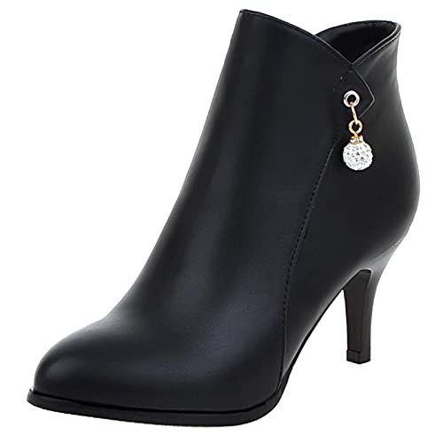 MJIASIAWA Damen Abend Elegant Stiletto Stiefeletten Kleid Hochzeit Formal Pointed Toe Winter Chelsea Stiefeletten Schwarz Gr 38 EU/39 Asiatisch MJIASIAWA Damen Abend Elegant Stiletto Stiefeletten Kleid Hochzeit Formal Pointed Toe Winter Chelsea Stiefeletten Schwarz Gr 38 EU/39 Asiatisch von MJIASIAWA